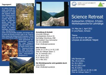 Science Retreat - InterdisziplinÃ¤res Zentrum fÃ¼r Nachhaltige ...