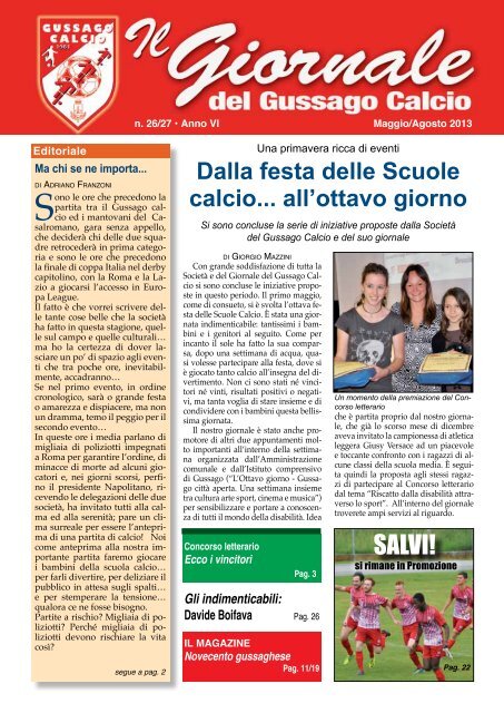 GIORNALE n. 26/27 - gussago calcio