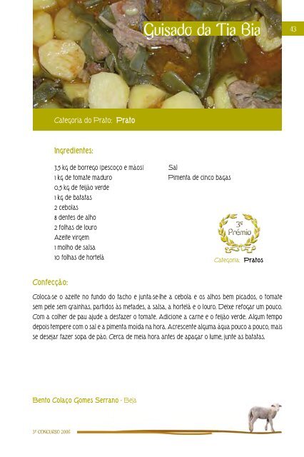 Receitas de Borrego - Ovibeja