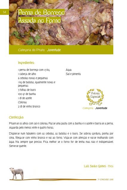 Receitas de Borrego - Ovibeja