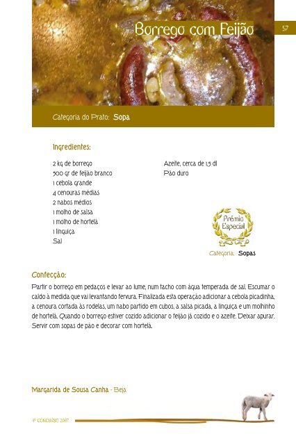 Receitas de Borrego - Ovibeja