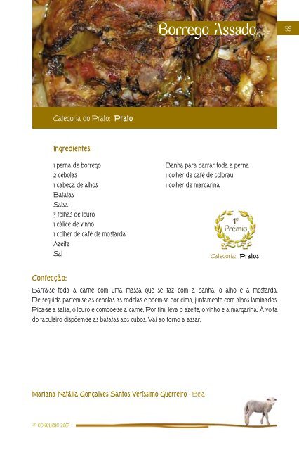 Receitas de Borrego - Ovibeja