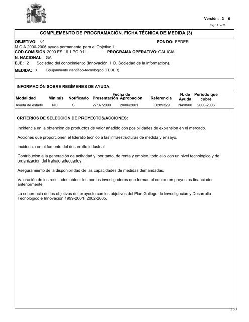 PO Galicia (pdf) - DirecciÃ³n General de Fondos Comunitarios