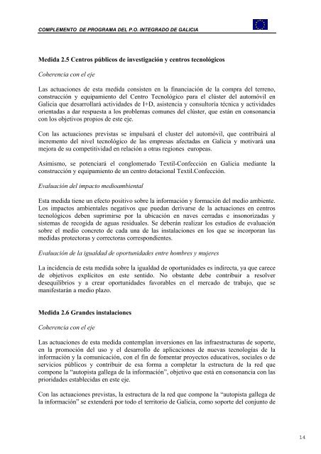 PO Galicia (pdf) - DirecciÃ³n General de Fondos Comunitarios