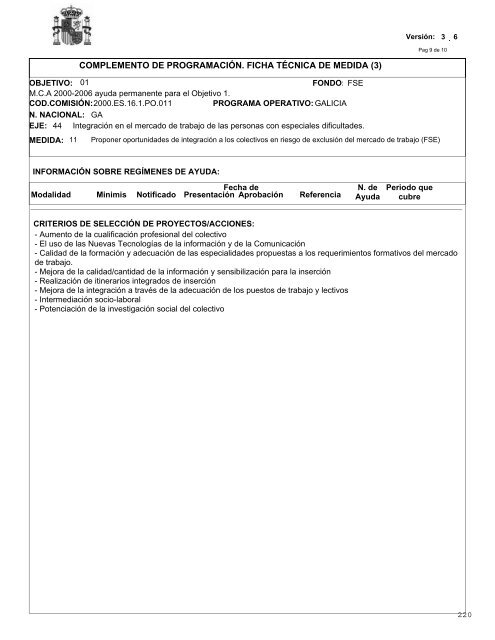 PO Galicia (pdf) - DirecciÃ³n General de Fondos Comunitarios