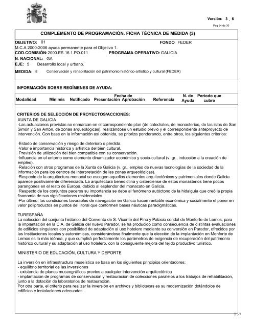 PO Galicia (pdf) - DirecciÃ³n General de Fondos Comunitarios