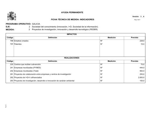 PO Galicia (pdf) - DirecciÃ³n General de Fondos Comunitarios