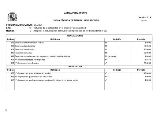 PO Galicia (pdf) - DirecciÃ³n General de Fondos Comunitarios