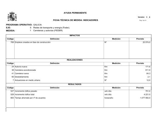 PO Galicia (pdf) - DirecciÃ³n General de Fondos Comunitarios