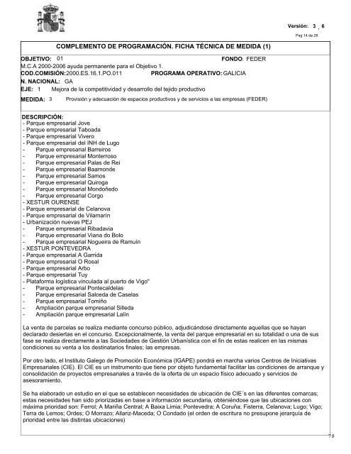 PO Galicia (pdf) - DirecciÃ³n General de Fondos Comunitarios