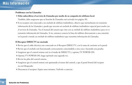 Decodificador DIRECTVÂ®: Manual del usuario. Modelo L11