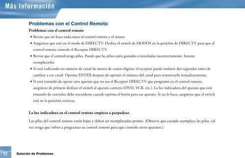 Decodificador DIRECTVÂ®: Manual del usuario. Modelo L11