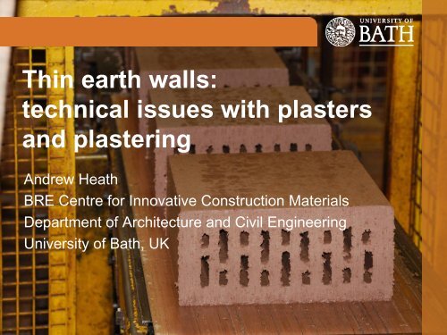 Commercially extruded earth masonry  - Earth Building UK