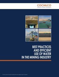 best practices and efficient use of water in the mining industry cochilco