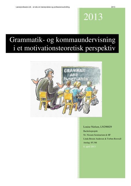 Grammatik- og kommaundervisning i et ... - Folkeskolen