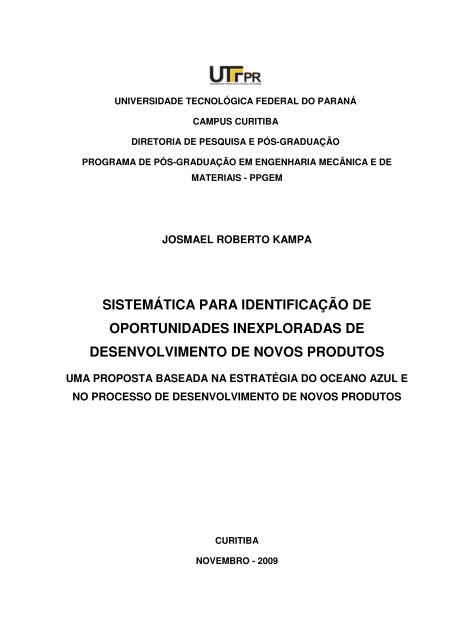 sistemÃ¡tica para identificaÃ§Ã£o de oportunidades - PPGEM - UTFPR