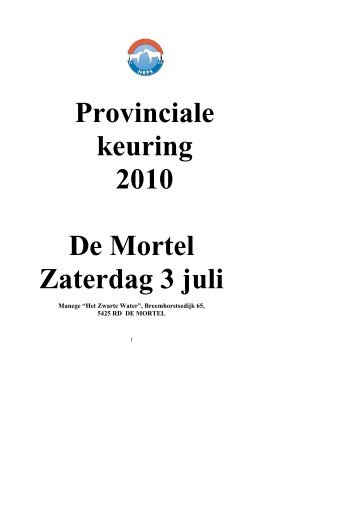 Provinciale keuring 2010 De Mortel Zaterdag 3 juli - Nrps