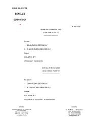 A 01/2 - Zoontjens Beton / Kijlstra - Arrest - Benelux Gerechtshof