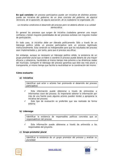 guía práctica evaluación de procesos participativos - Red Cimas