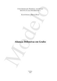 Alianças Defensivas em Grafos (.pdf) - Instituto de Informática - UFG