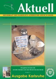 Ausgabe Karlsruhe - Evangelisch-Lutherische Gemeinde