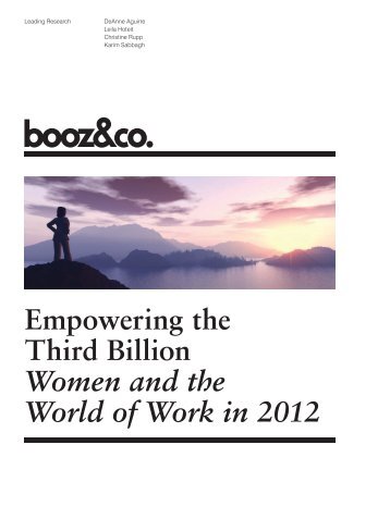 Empowering the Third Billion Women and the ... - Booz & Company