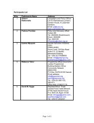 Page 1 of 4 Participants List S/No Participants Name Address 1 ...