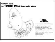 Page 1 Installation Manual for TOrO|da| Multi-beam satellite antenna ...