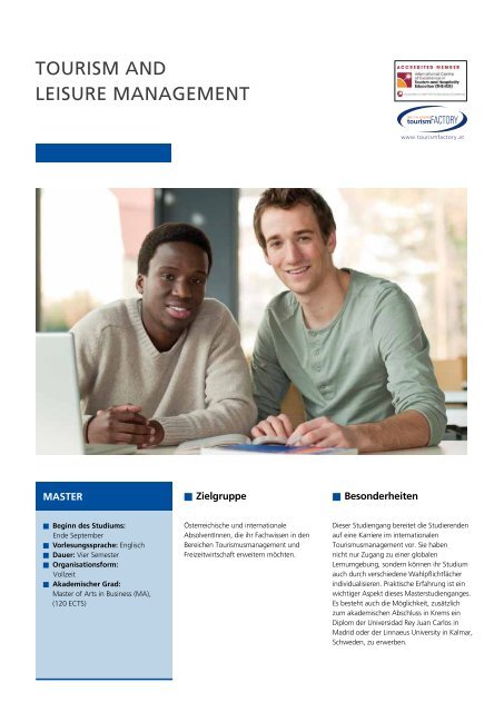 Studieninformation - IMC Fachhochschule Krems GmbH