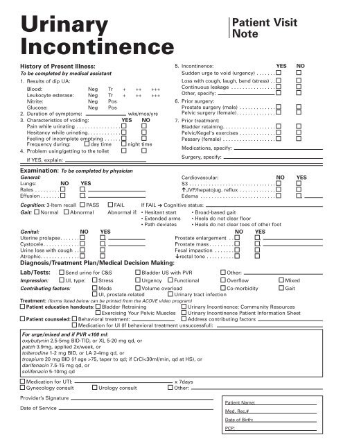 Urinary Incontinence