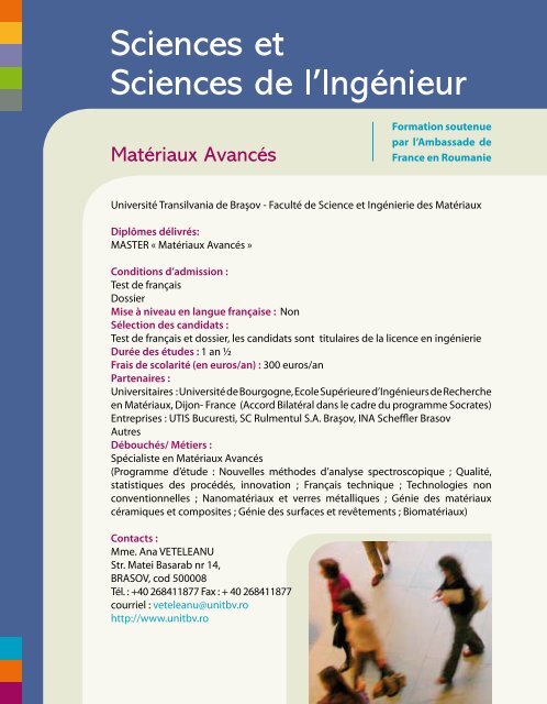 Les formations universitaires francophones en Roumanie