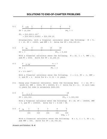 SOLUTIONS TO END-OF-CHAPTER PROBLEMS