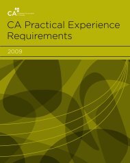 CA Practical Experience Requirements