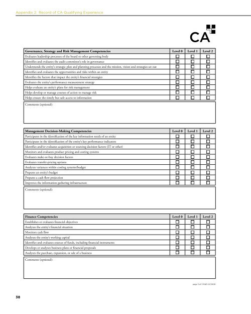 CA Practical Experience Requirements