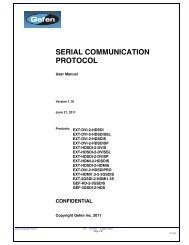 SERIAL COMMUNICATION PROTOCOL - Gefen