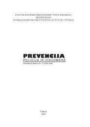 Prevencija. Policija ir visuomenÄ—. - Nusikalstamumo  prevencijos ...