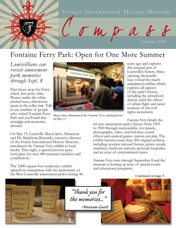 Summer 2009 Newsletter - Frazier History Museum