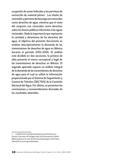 La demanda de transmisiÃ³n de derechos de agua en ... - CONAGUA