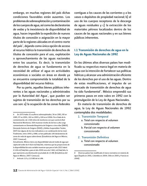 La demanda de transmisiÃ³n de derechos de agua en ... - CONAGUA