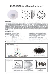 LX-PR-120D Infrared Sensor Instruction - Lexing.com.cn