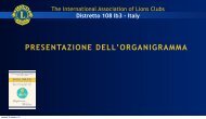 PRESENTAZIONE DELL'ORGANIGRAMMA - Distretto 108Ib3