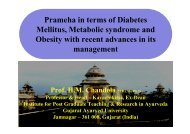 Prameha in terms of Diabetes Mellitus, Metabolic syndrome and ...