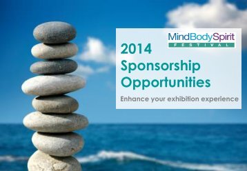 2013 Sponsorship Opportunities - Mind Body Spirit Festival