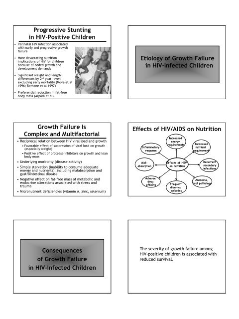 Nutrition and HIV/AIDS: A Training Manual - Linkages Project