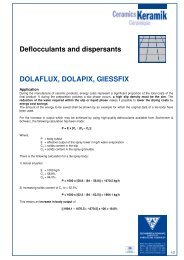 DOLAFLUX, DOLAPIX, GIESSFIX Deflocculants and dispersants