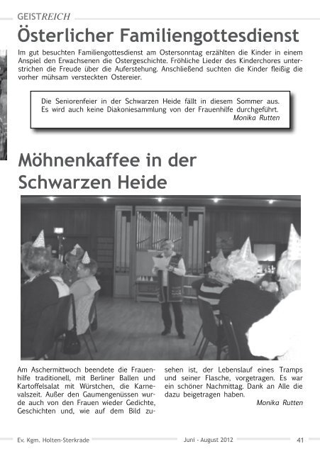 GeistReich 3/2012 - Evangelische Kirchengemeinde