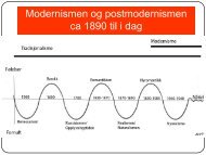 Modernismen og postmodernismen ca 1890 til i dag - Noddi