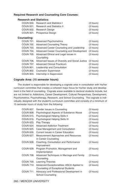 Atlanta Campus Catalog 2011-2012 - Mercer University