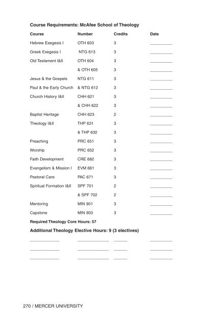 Atlanta Campus Catalog 2011-2012 - Mercer University