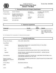 MSDS HOCUT 776-RHS - Quality Tools & Services, Inc.